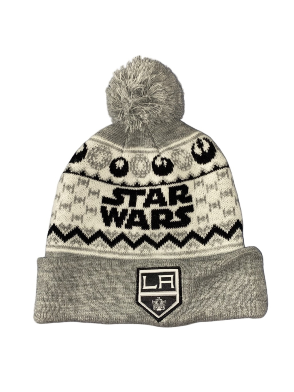 NHL Star Wars LA Kings Mammoth Beanie One Size Gray Black